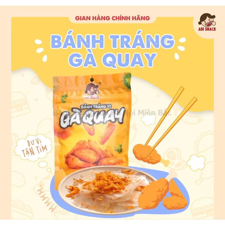 BÁNH TRÁNG VỊ GÀ QUAY ABI ĐƠN HÀNG 5 BỊCH BẤT KỲ TẶNG 1 MÓC KHOÁ CUTE