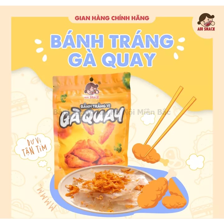 [SẴN SLL][FREE SHIP đơn 50k] BÁNH TRÁNG VỊ GÀ QUAY ABI ĐƠN HÀNG 5 BỊCH BẤT KỲ TẶNG 1 MÓC KHOÁ CUTE