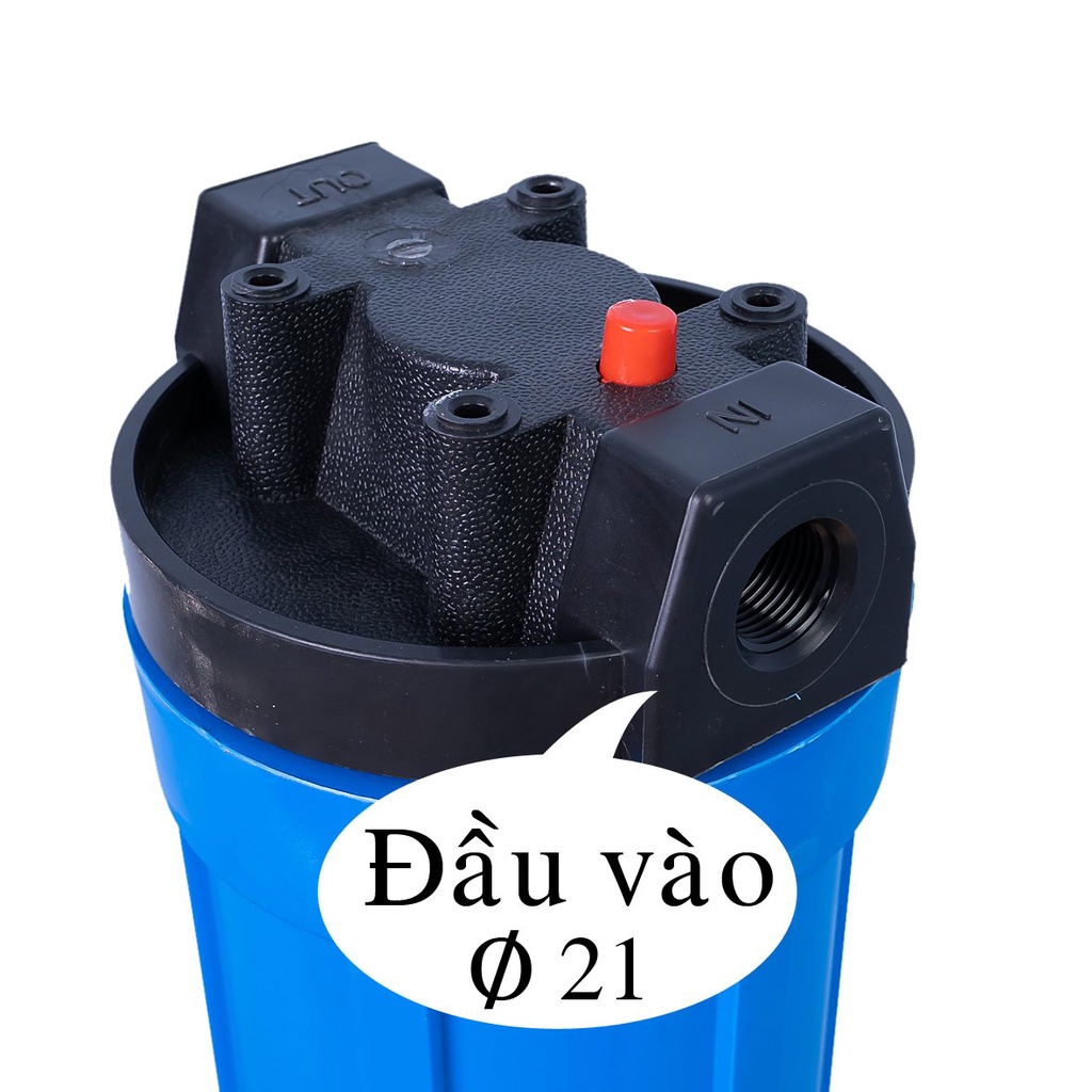 Vỏ - cốc ly lọc 20 inch ren  17, 21, 27 | Xanh - trong tím