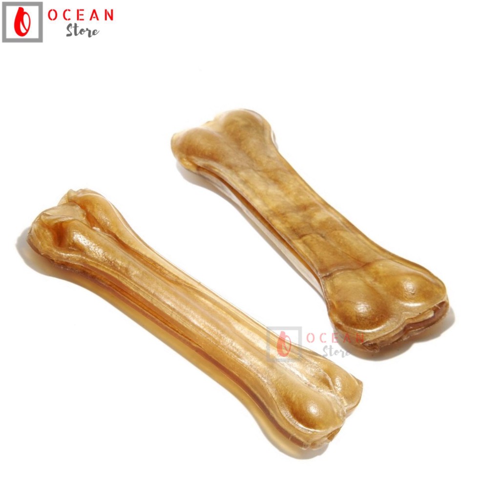 Xương da bò Snacks gặm sạch răng tránh phá đồ trong nhà cho chó - Snack 01 (20cm)