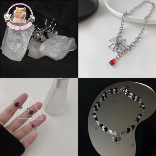 Mặt dây chuyền hình nhện đính đá ruby độc đáo thời trang cho nữ