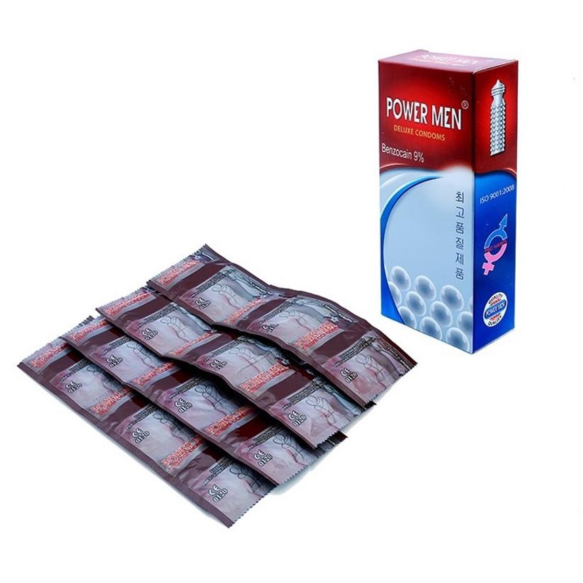 Combo 2 hộp bao cao su gân gai, kéo dài quan hệ Power Men Longer Plus và Power Men Ngọc Trai 24 chiếc