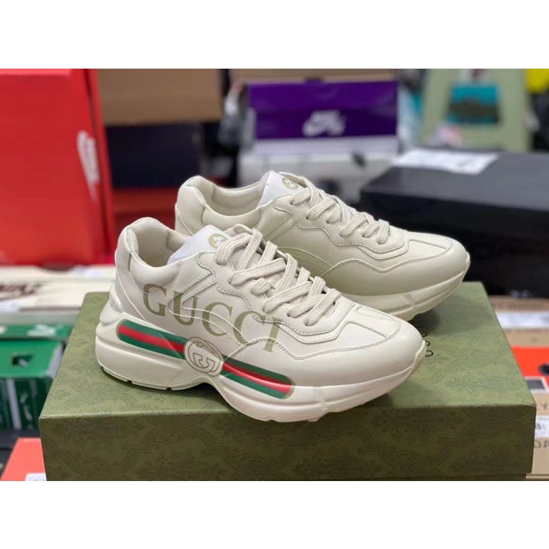 Giày GUCCI RHYTON logo leather -GC ngang | Bản cao cấp