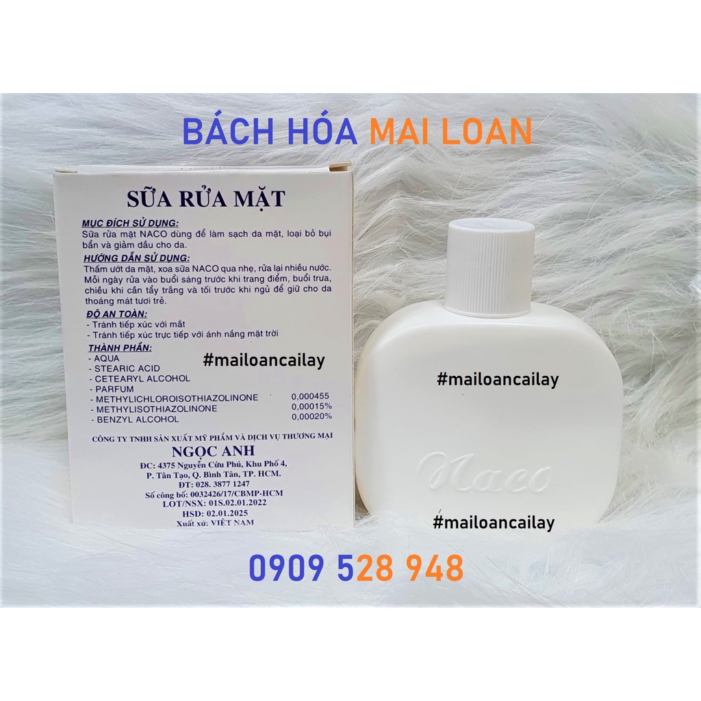 Sữa rửa mặt Naco Beauty - Wash Cleansing Milk 180ml