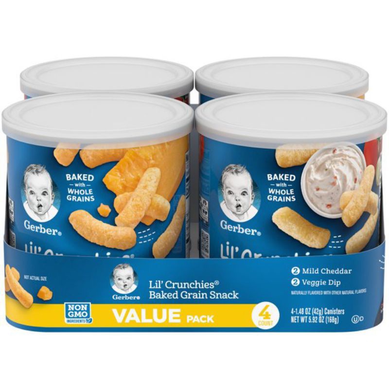 (Date 07/22-10/22 tùy chọn) Combo 2 lon bánh ăn dặm Gerber 42g