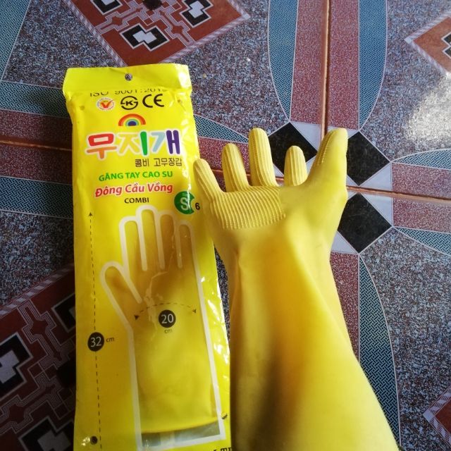 Găng tay cao su Đông cầu vồng siêu bền