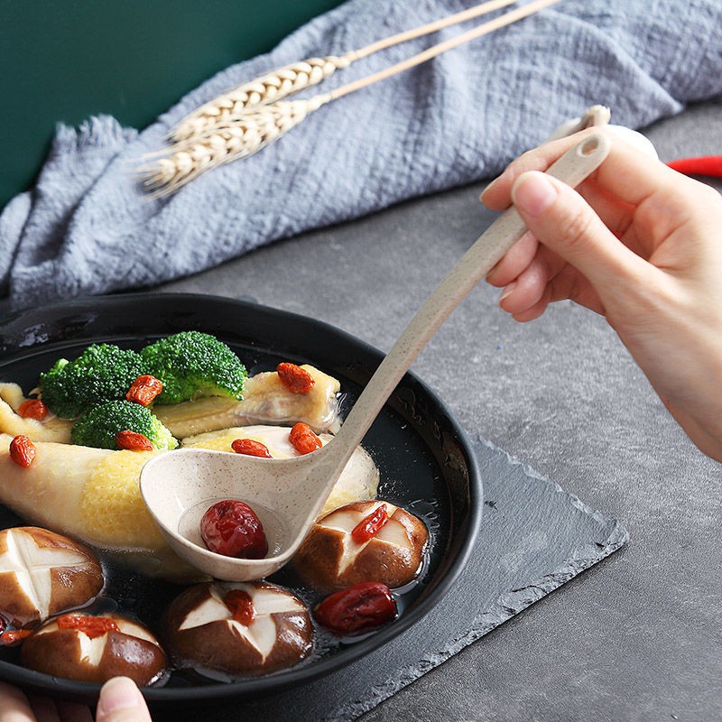 Muỗng múc canh bằng chất liệu lúa mạch thiết kế tiện lợi dễ dùng