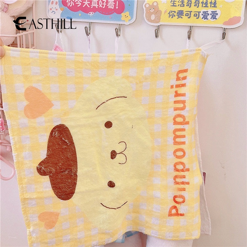 Khăn Lau Mặt Hình Vuông Họa Tiết Hoạt Hình Kuromi My Melody Cinnamoroll Kawaii 32Cmx32Cm