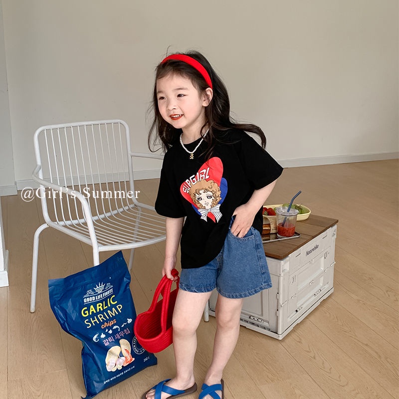 [Babycat Hàng Có Sẵn Quần Short Denim Thời Trang Mùa Hè Hàn Quốc Nhật Bản/Hàn Quốc Cho Trẻ Em 2022