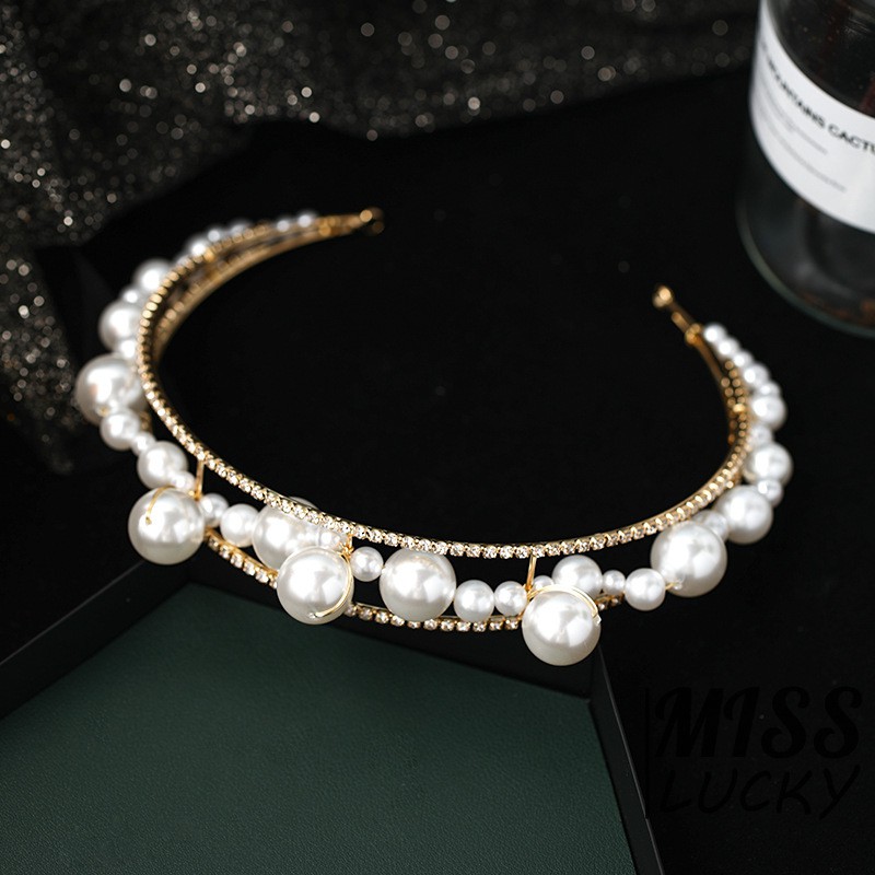 Băng Đô Đính Đá Và Ngọc Trai Giả Thời Trang Dành Cho Nữ