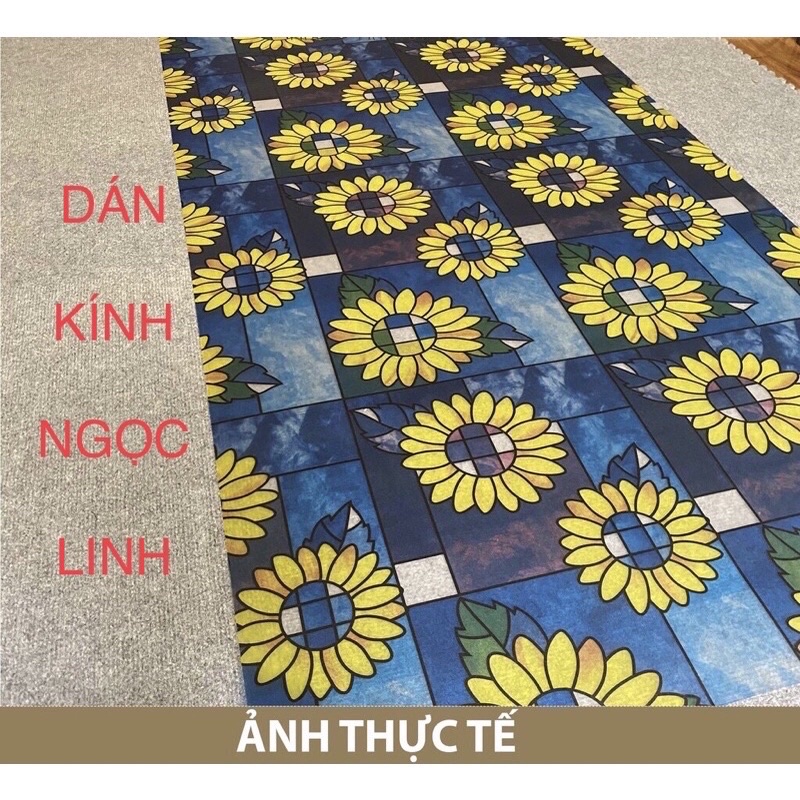 Giấy Dán Kính Hoa Hướng Dương Có Keo Sẵn