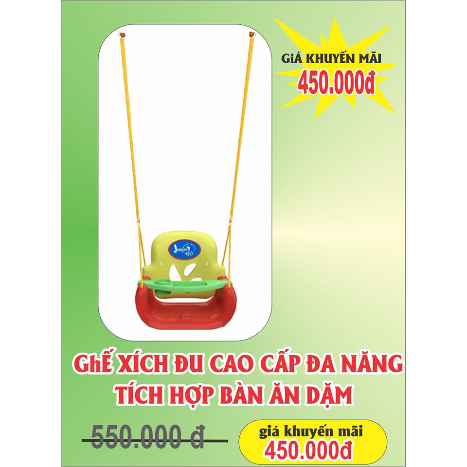 Ghế xích đu đa năng Jumper Kids kèm bàn ăn dặm cho bé ( không kèm khung)