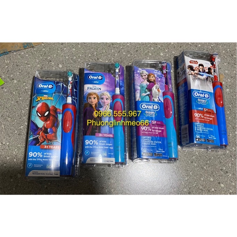 Bàn chải điện OralB Úc người lớn, trẻ em