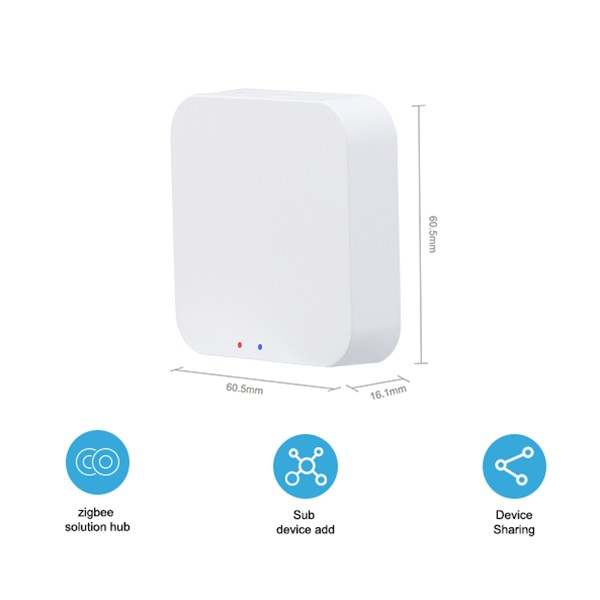 Bộ điều khiển trung tâm hub Tuya multi Zigbee 3.0 + Bluetooth  + WIFI Chính hãng