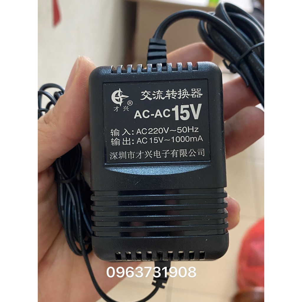 Nguồn AC 15V-1000mA xoay chiều