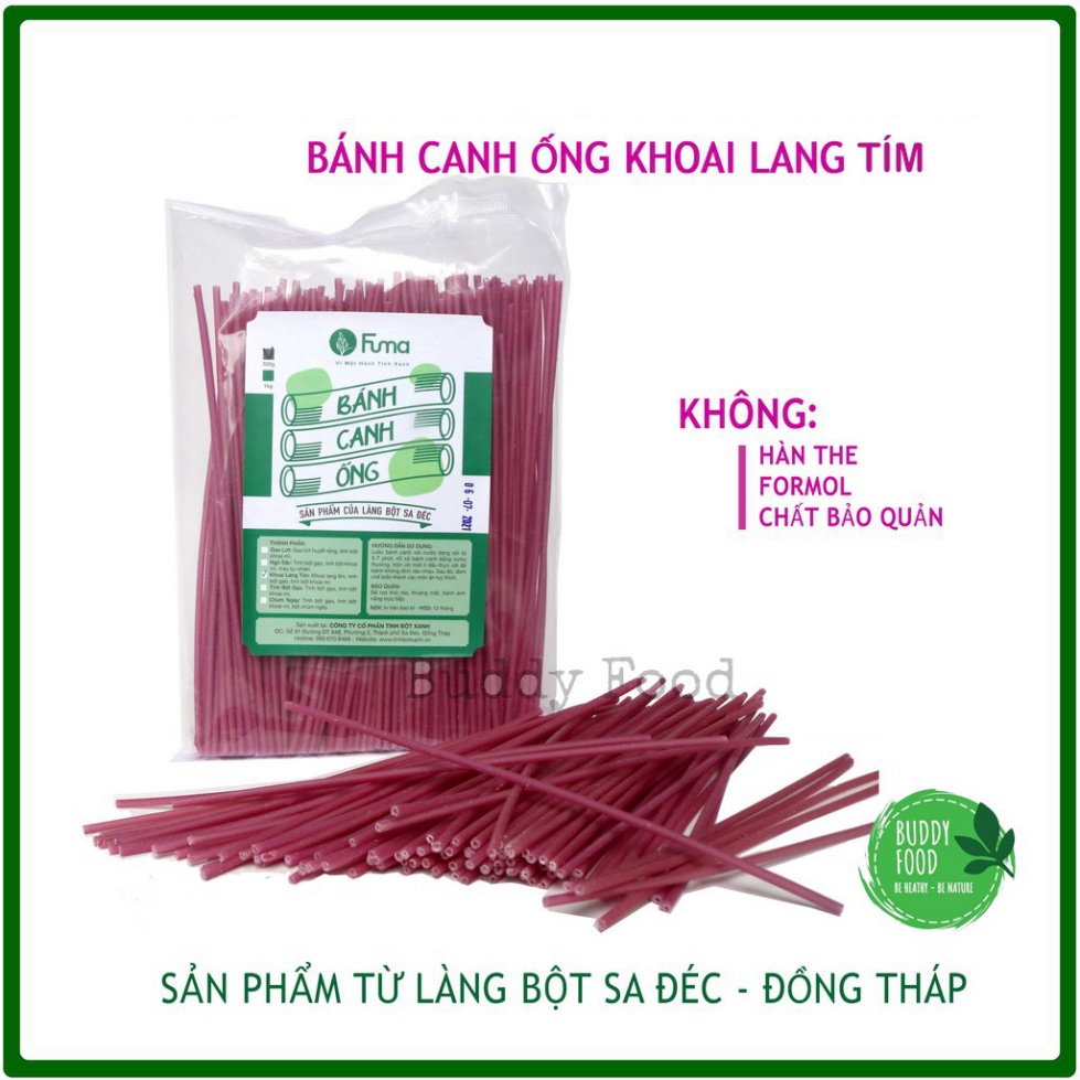 Bánh Canh Ống Khoai Lang Tím Tinh Bột Xanh Sa Đéc Gói 500Gr