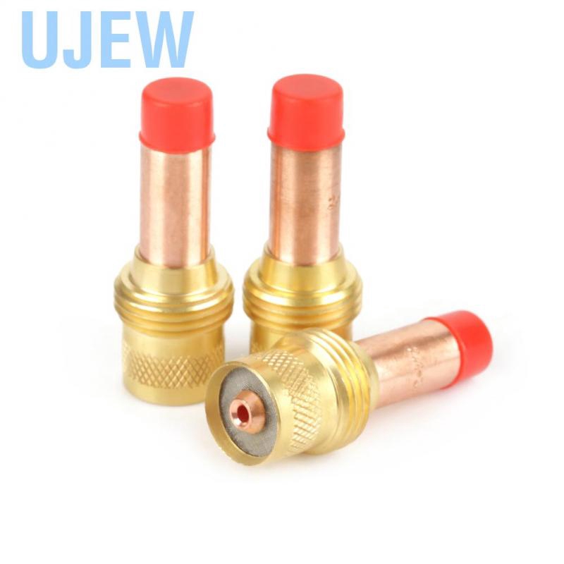Ujew 3Pcs 45V26 Collet Body Lens for Tig Welding Torch WP-17/18/26 2.4mm