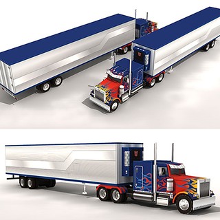 Mô hình giấy Anime Game Transformers Optimus Prime (Xe Peterbilt 379 Truck)