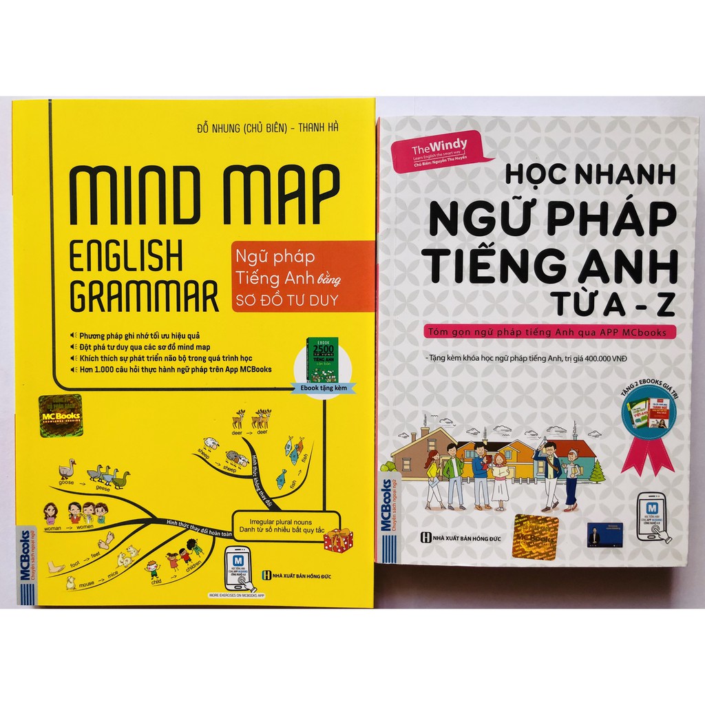Sách - MindMap English Grammar – Ngữ pháp tiếng anh bằng sơ đồ tư duy + Học nhanh ngữ pháp tiếng anh từ A – Z