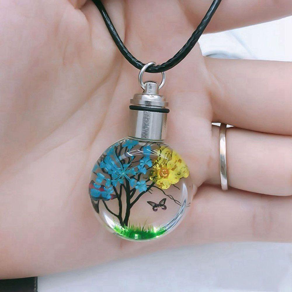Vòng cổ Mặt Hoa Khô Có Đèn LED Phát Sáng