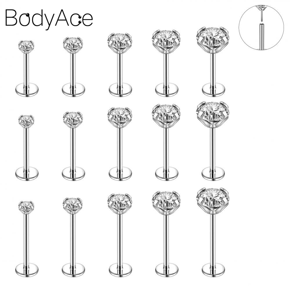 1 Khuyên Xỏ Cơ Thể Chất Liệu Thép Không Gỉ 2 / 3 / 4 / 5 / 6mm