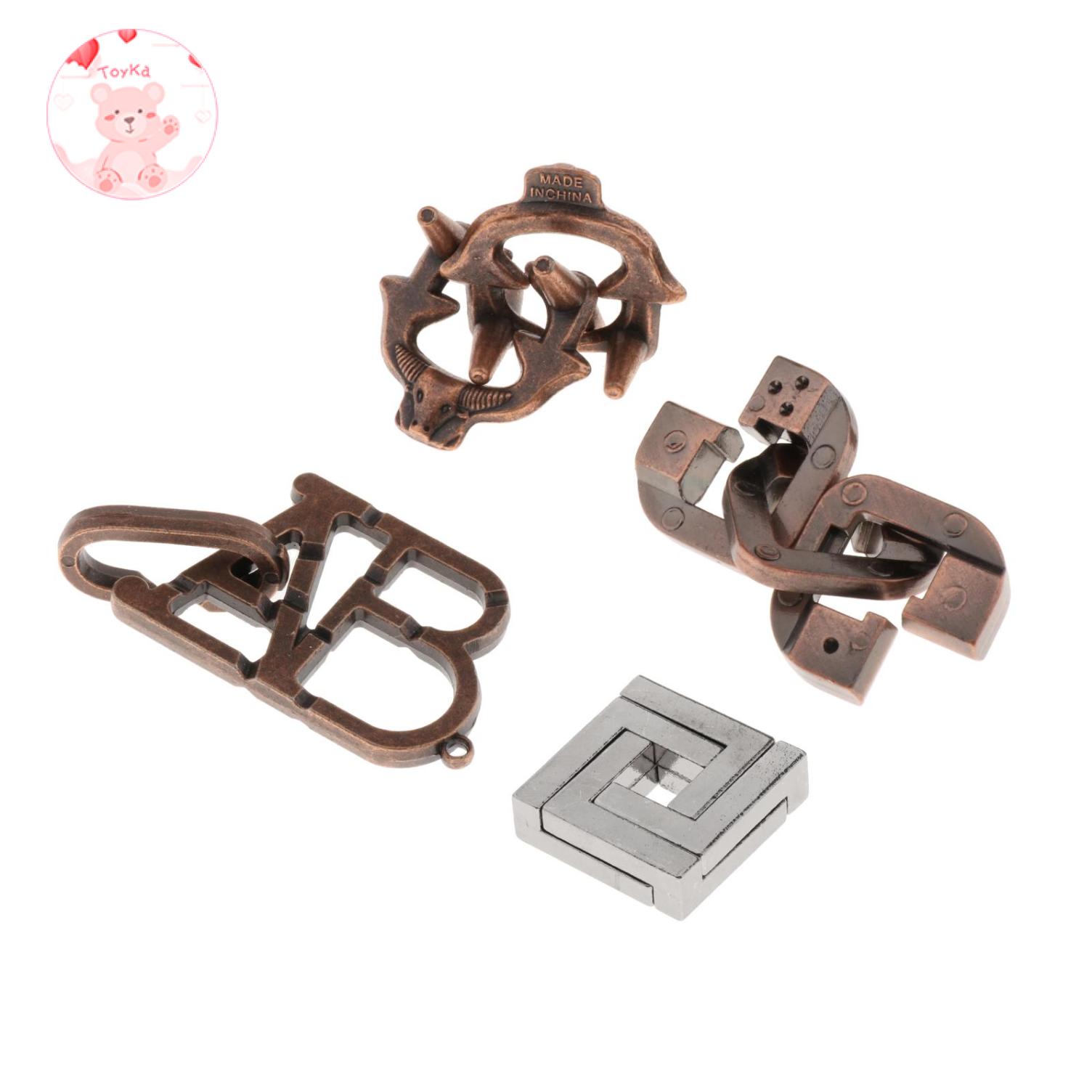 [whbadguy]3D Alloy  Lock Toy Box IQ Test Educational Toys Model Games Funny Gifts