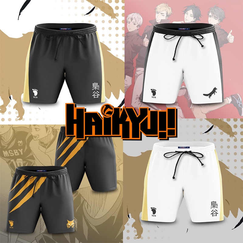 Quần Short Nam In Họa Tiết 3D Hóa Trang Nhân Vật Haikyuu