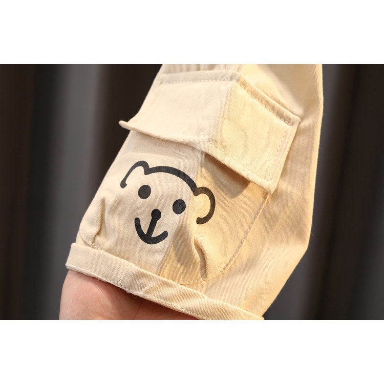 Bộ áo polo tay ngắn phối quần short thời trang cho bé