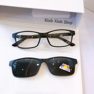 Kính Cận râm 2 tròng 2in1 Mắt vuông nhỏ đa năng - CR2252