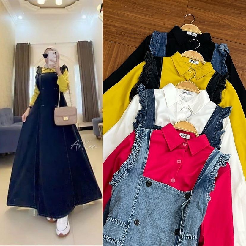 Đầm Jean BIANCA 2 Trong 1 Thời Trang Mới Nhất Hình SHAKILLA BANGKOK Cao Cấp Dành Cho Bạn Nữ Mặc Khi Đi Hồi Giáo 2022
