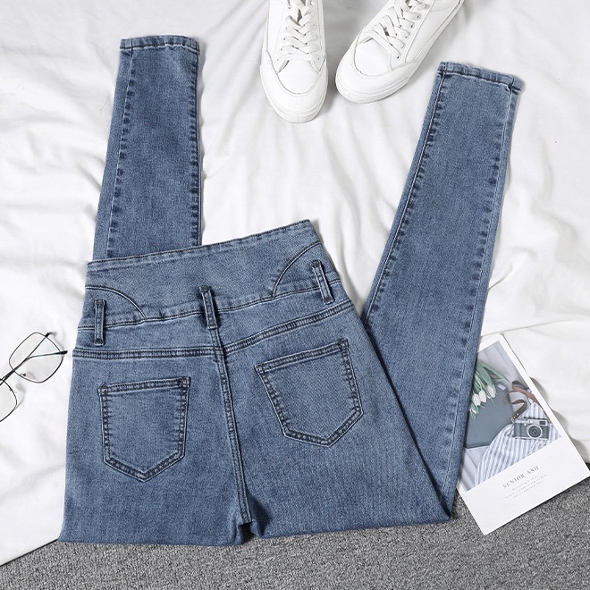 Ultra Quần Jeans Nữ Lưng Cao Dáng Bút Chì Thời Trang