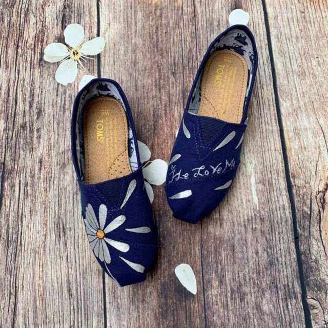 ⚡️[FREE SHIP]⚡️GIÀY toms bông hoa FLOWERS 2002 Xanh, BLUE | BigBuy360 - bigbuy360.vn