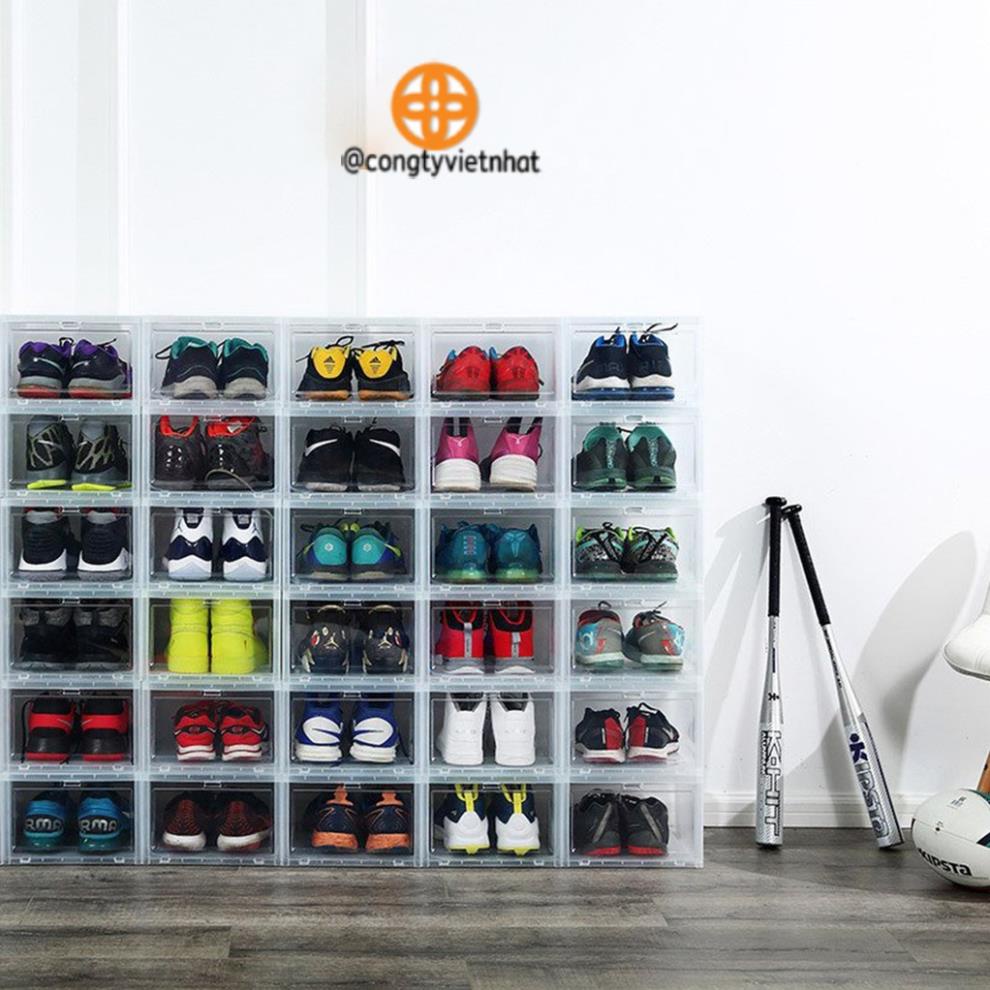 Hộp đựng giày nhựa cứng Việt Nhật, sneaker box,Cao Cấp, bền đẹp
