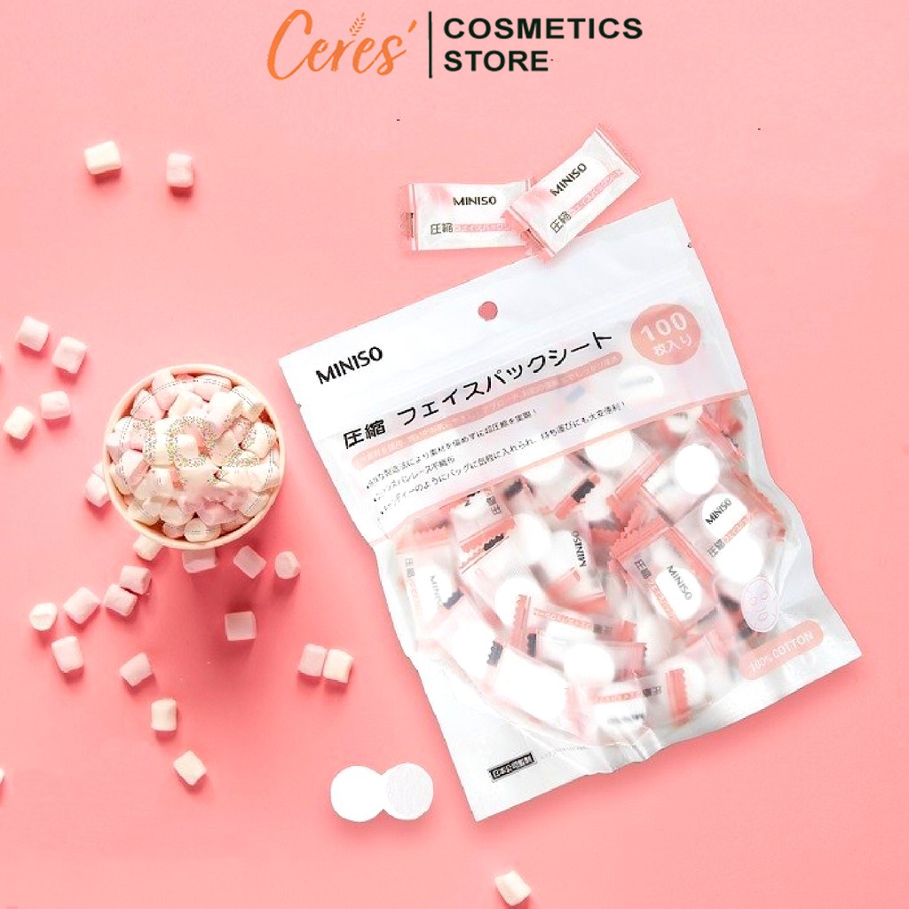 Mặt Nạ Giấy Nén Giấy Miniso - Mask Giấy Nhật Bản