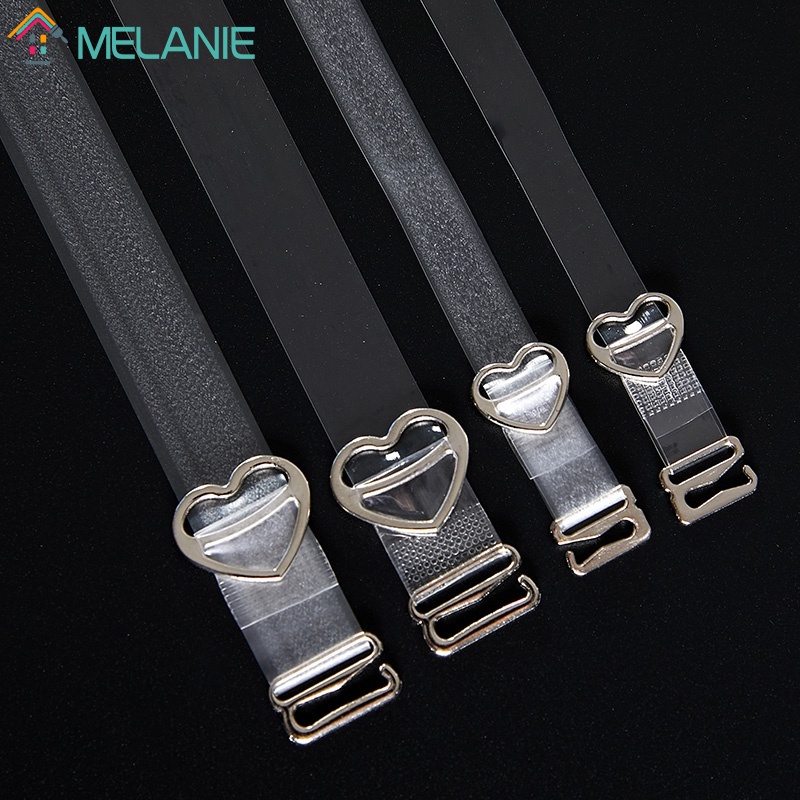 Set 2 Dây Áo Ngực Trong Suốt Cài Khóa Thép Vô Hình Không Trượt Độ Co Giãn Cao Có Thể Điều Chỉnh