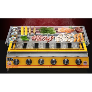 Bếp nướng ga 6 đầu đốt - Bếp nướng BBQ bằng gas 6 trụ ET-K233