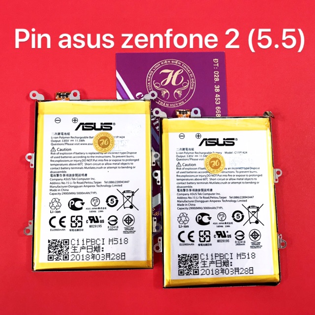 Pin asus zenfone 2 (5.5) zin-mới 100%