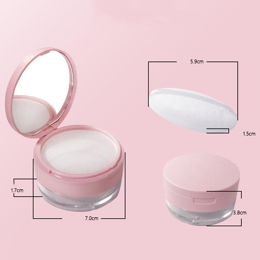 [Hàng mới về] Hộp phấn phủ q5j5 có gương và mút trang điểm tiện lợi cao cấp 20g