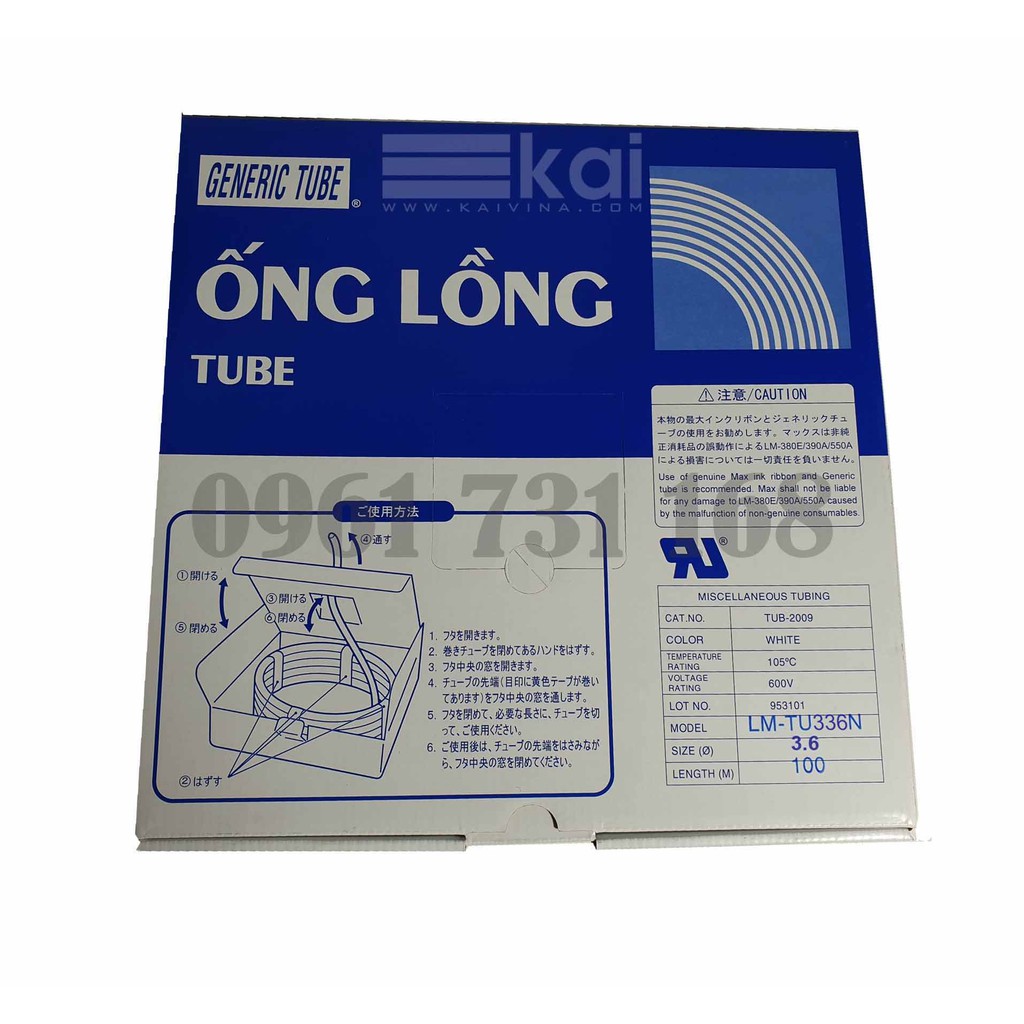 Ống GEN đầu cốt LM-TU336N (Phi 3.6) dùng cho lõi dây 1.5 ~ 2.5 mm2