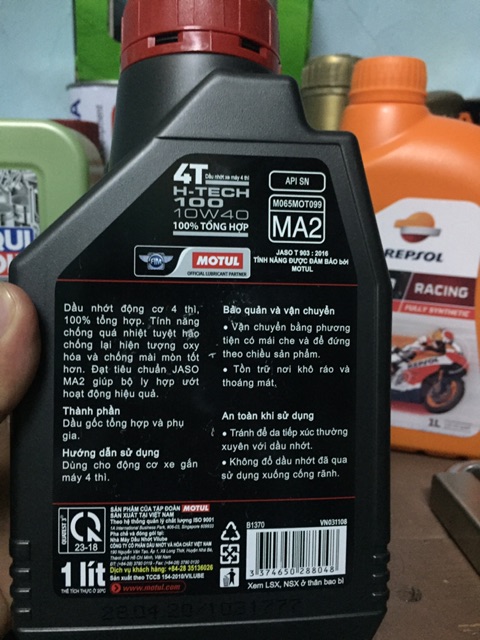 Nhớt Motul Htech 10w401l tổng hợp