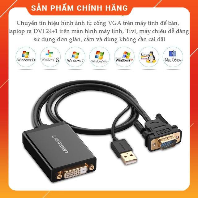 Bộ chuyển đổi VGA đực sang DVID (24+1) cái UGREEN MM119 30839 dailyphukien