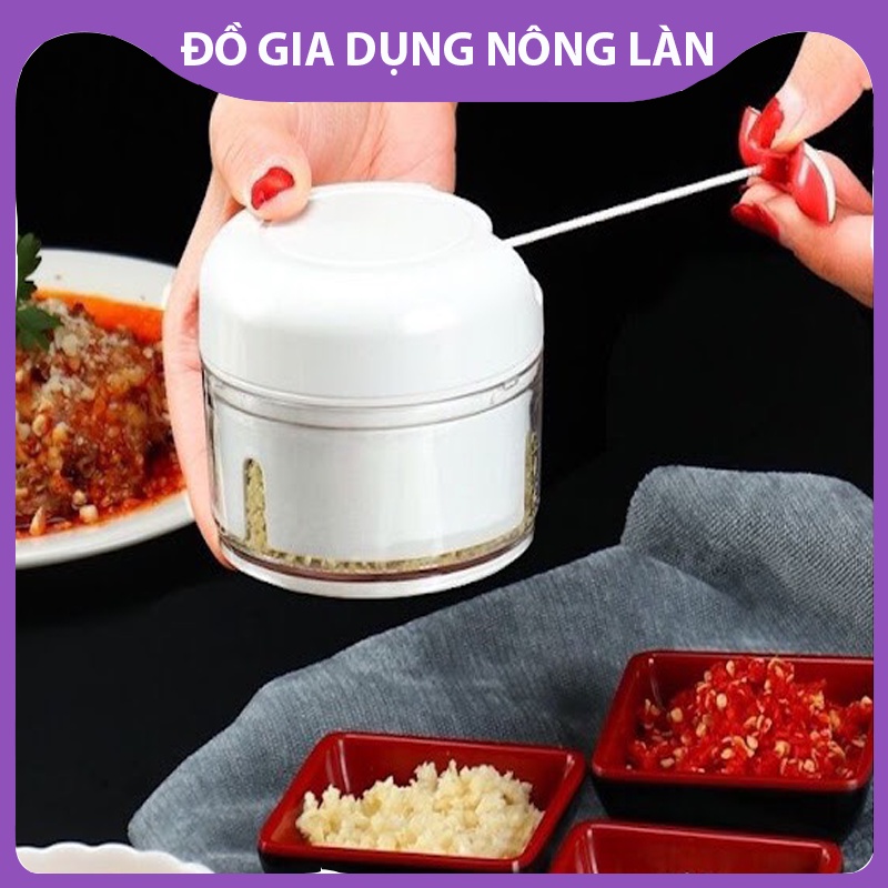 Cối xay tỏi ớt cầm tay đa năng thế hệ mới, máy xay tỏi ớt kéo tay, máy xay tỏi Mini NL Shop