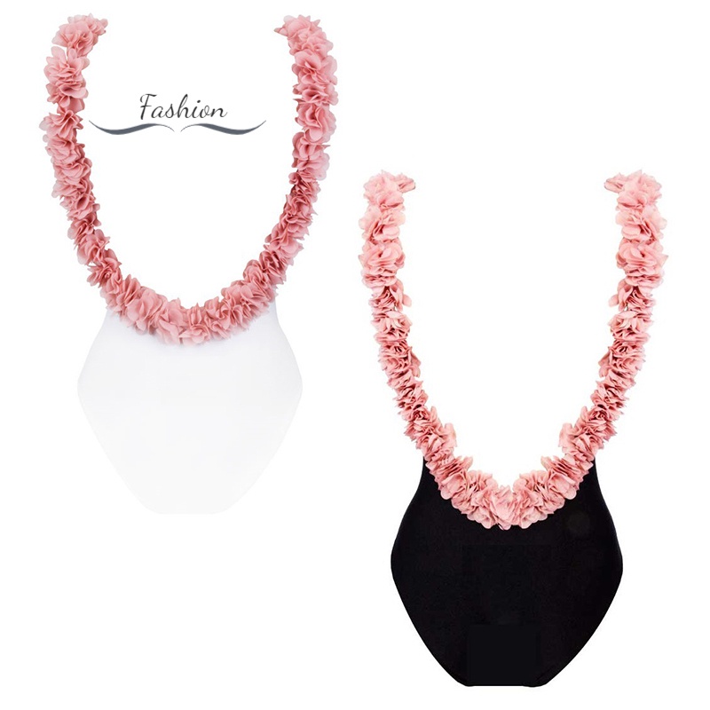 Bộ Đồ Bơi Bikini 1 Mảnh Hình Hoa 3D Hở Lưng Siêu Bền Đa Năng Dành Cho Mẹ Và Con Gái