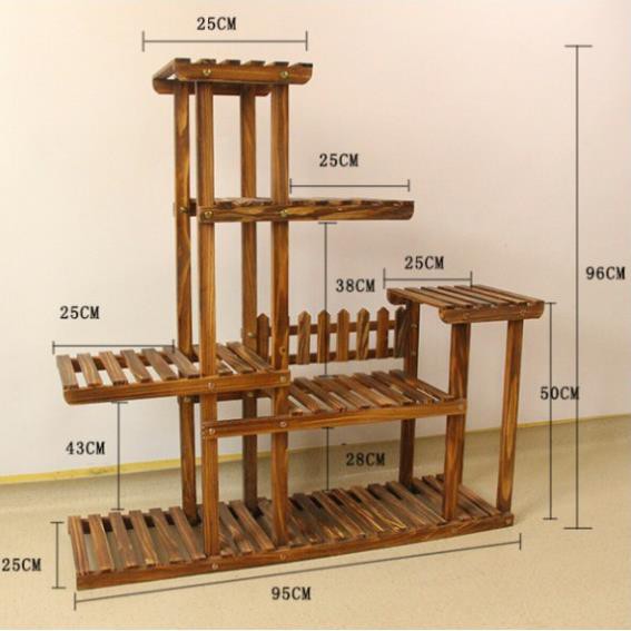 Kệ để chậu hoa cây cảnh - Giá để chậu hoa cây cảnh bằng gỗ.