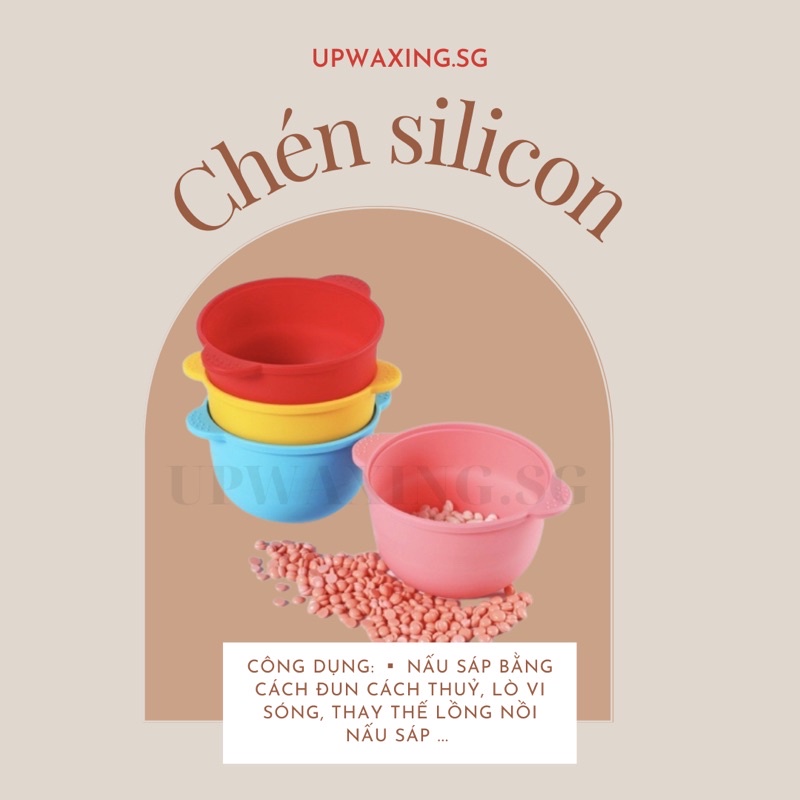 Chén - Lồng Nối Silicon Nấu Sáp Chống Dính, Chén Nấu Sáp Wax Lông