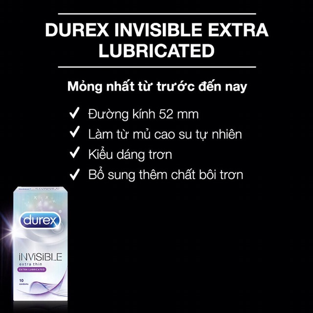 Bao cao su Durex Invisible