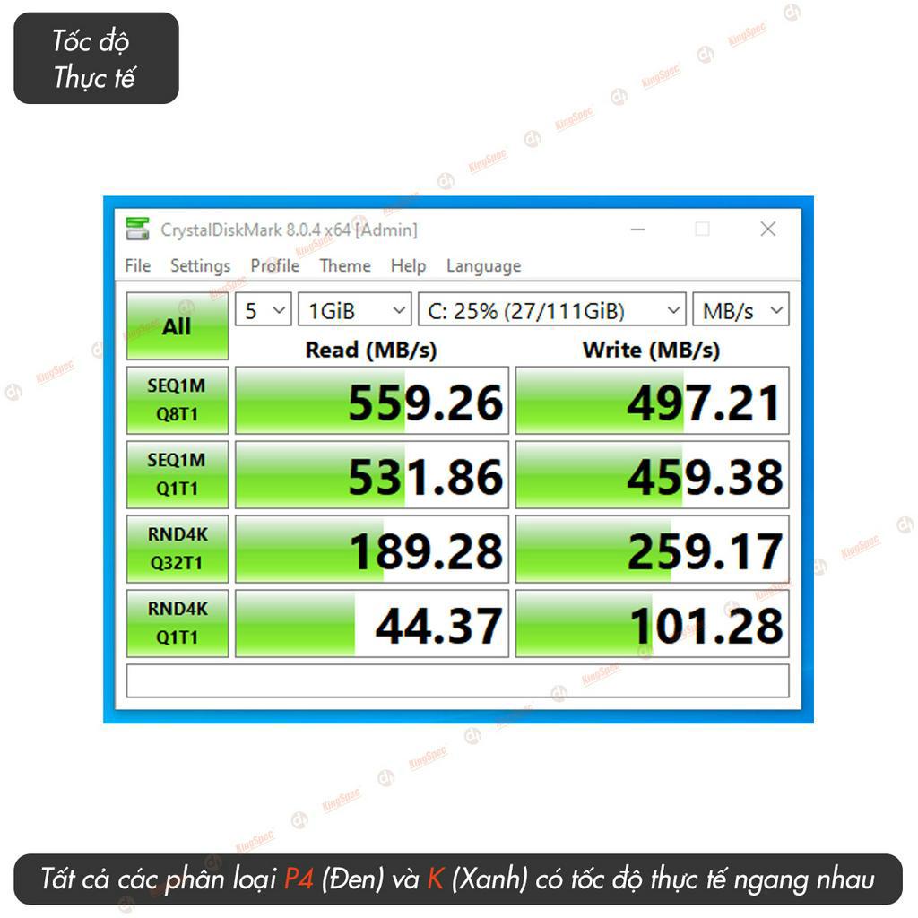 Ổ cứng SSD KingSpec 2.5 SATA | Phiên bản Sân bóng - Hàng Chính Hãng