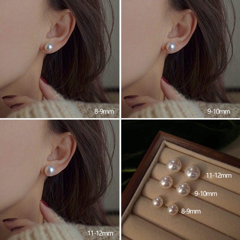 Khuyên Tai Đính Ngọc Trai Đơn Giản Dành Cho Nữ