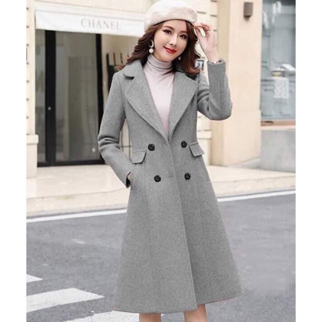 Áo Khoác Dạ Dài 4 Nút Kèm Đai , Áo Dạ Dáng Dài Túi Xéo 2 Lớp Dày Dặn Hàng Quảng Châu Cao Cấp. | BigBuy360 - bigbuy360.vn