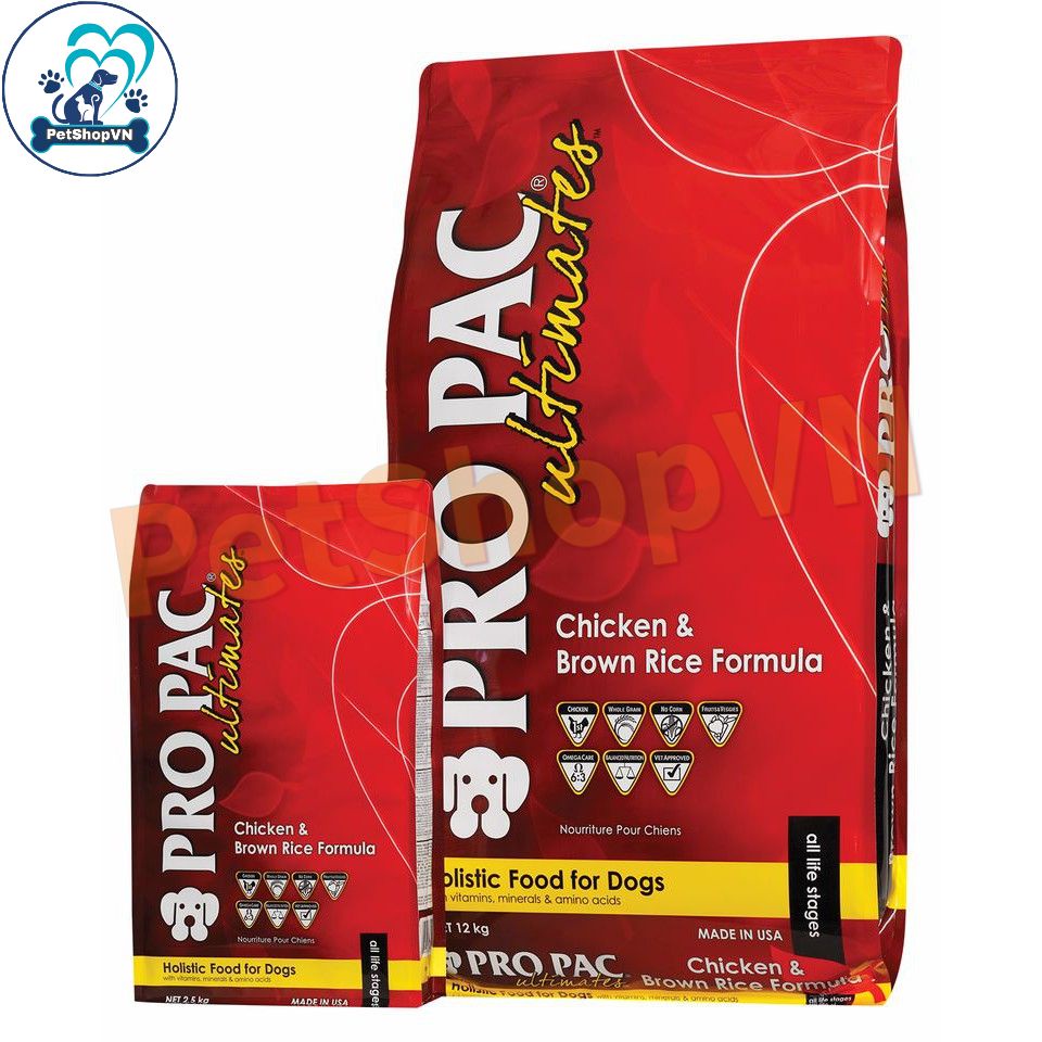 Thức Ăn Cho Chó Hạt PROPAC ULTIMATES CHICKEN & BROWN RICE Bao 20Kg Vị Thịt Gà & Gạo Lứt